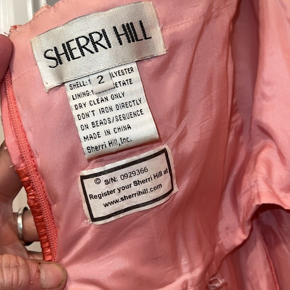 Sherri Hill pink embellished mini strapless dress size 2 - Picture 9 of 10